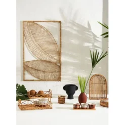 Fabrique de Styles Déco À Suspendre Et Adhésive>Déco murale feuilles le en jute - floraly Naturel