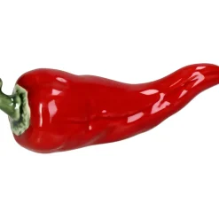 Fabrique de Styles Petits Objets Déco>Déco piment en pocelaine Rouge