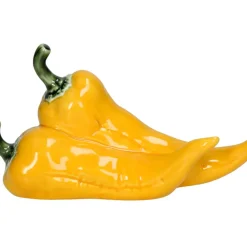 Fabrique de Styles Petits Objets Déco>Déco piment en porcelaine Jaune