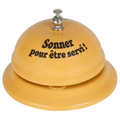 Fabrique de Styles Petits Objets Déco>Déco sonnette de table "a table" Moutarde
