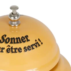 Fabrique de Styles Petits Objets Déco>Déco sonnette de table "a table" Moutarde