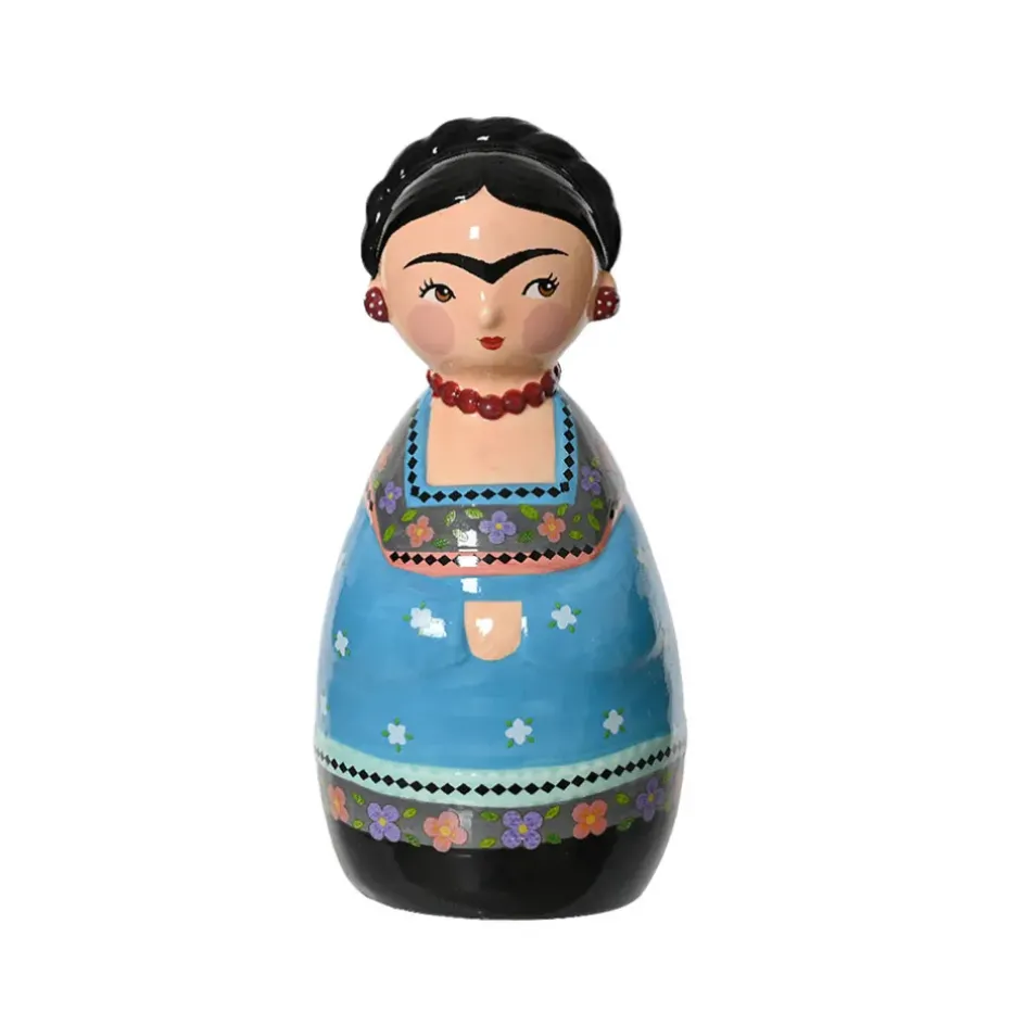 Fabrique de Styles Petits Objets Déco>Décoration Frida bleu en dolomite h18cm Multicolore
