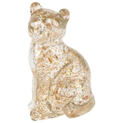 Fabrique de Styles Petits Objets Déco>Deco chat en verre - Felin Doré