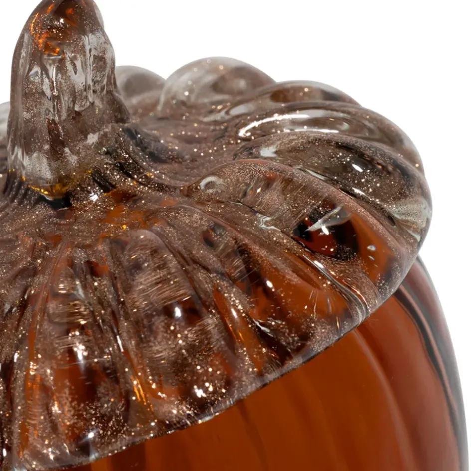 Fabrique de Styles Petits Objets Déco>Deco gland en verre doré et ambre - Chêne Doré, Ambre