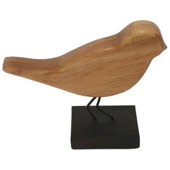 Fabrique de Styles Petits Objets Déco>Deco moineau en bois naturel et noir - Campagne Naturel, Noir