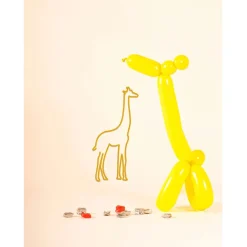 Fabrique de Styles Déco>Deco murale en acier 30x15cm - Girafe Jaune