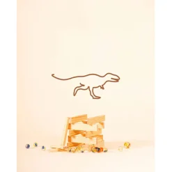 Fabrique de Styles Déco>Deco murale en acier 30x15cm - Tyrannosaure Marron