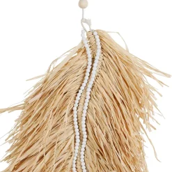 Fabrique de Styles Déco À Suspendre Et Adhésive>Deco murale feuille cuzco 38x68cm raphia Naturel