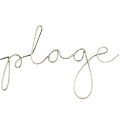 Fabrique de Styles Déco À Suspendre Et Adhésive>Deco murale "a la plage" tournille 50x13cm fer Doré