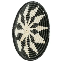 Fabrique de Styles Déco À Suspendre Et Adhésive>Deco murale étoile en jonc de mer noir blanc - seram Noir, Blanc