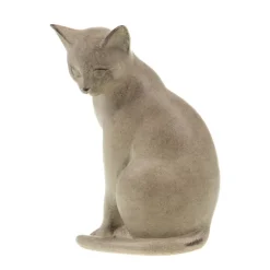 Fabrique de Styles Petits Objets Déco>Decoration chat assis 9x10xh17cm Beige