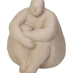 Fabrique de Styles Petits Objets Déco>Decoration femme polyresine d14.5xh16.5cm Beige