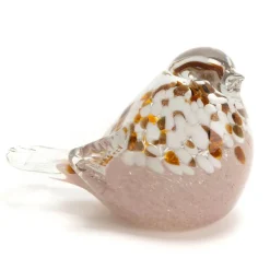 Fabrique de Styles Petits Objets Déco>Decoration oiseau en verre mouchete - sulfure Rose