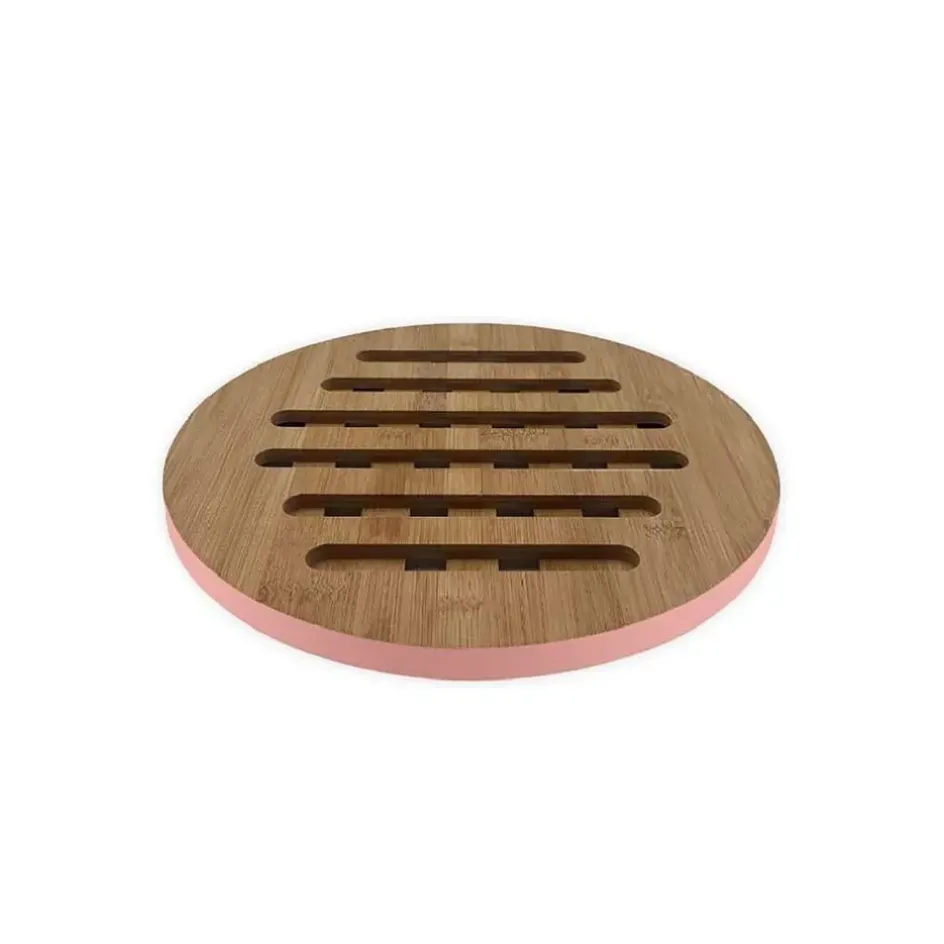 Fabrique de Styles Accessoires De Table>Dessous de plat en bambou - Guimauve Rose