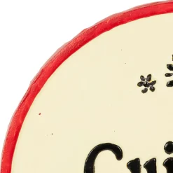 Fabrique de Styles Accessoires De Table>Dessous de plat en fonte "Cuisine française" et rouge d25cm Ivoire