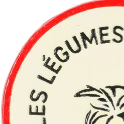 Fabrique de Styles Accessoires De Table>Dessous de plat "légume du jardin" en fonte d24cm - Fontnel Ivoire