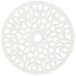 Fabrique de Styles Accessoires De Table>Dessous de plat rosace en fonte D20cm - Rhodonea Blanc cassé