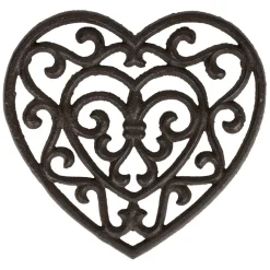 Fabrique de Styles Accessoires De Table>Dessous plat en fonte coeur - rhodonea Brun