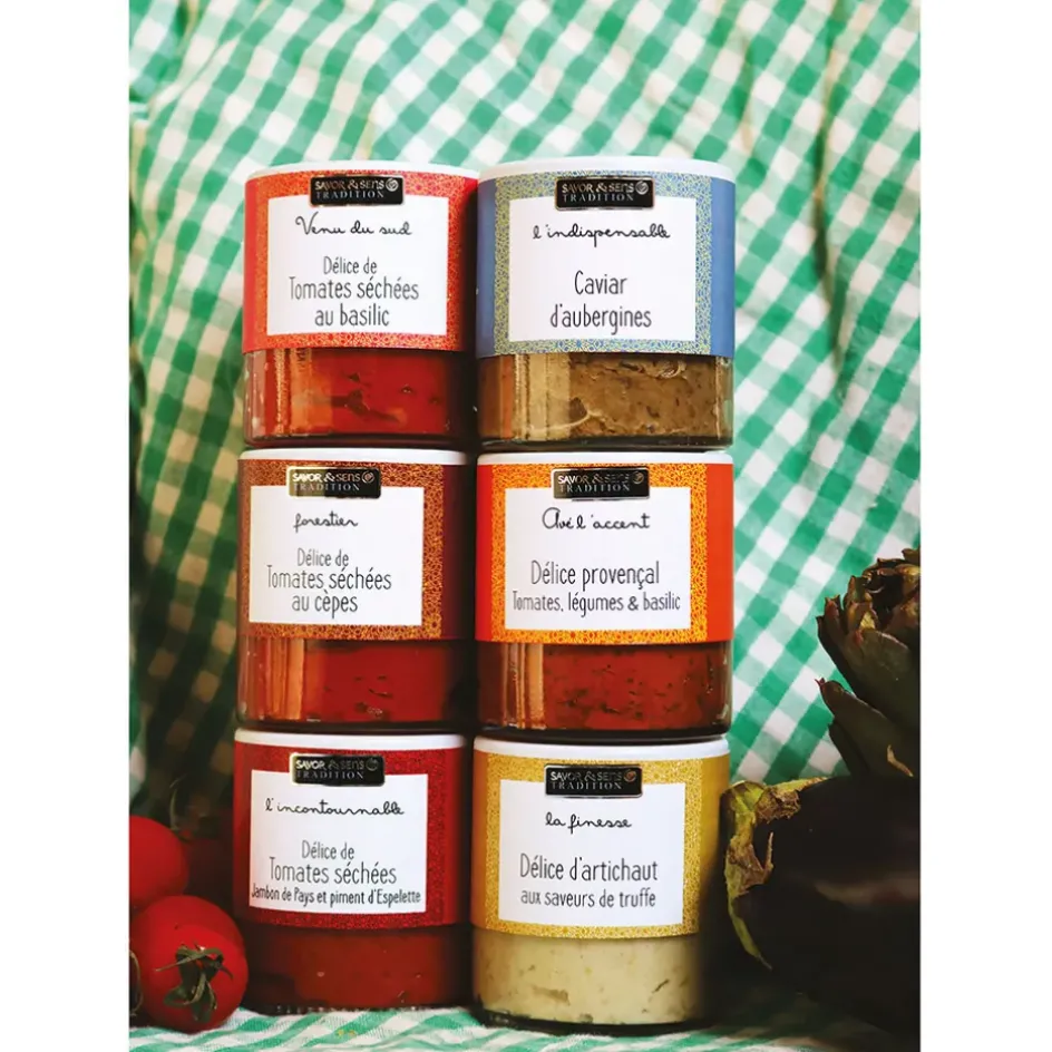 Fabrique de Styles Conserverie>Délice de tomate, jambon de pays & piment d' espelette