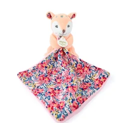Fabrique de Styles Doudous Et Peluches>Doudou Faon pantin avec mouchoir H12cm - Boh'Aime Rose
