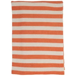 Fabrique de Styles Draps De Plage Et Foutas>Drap de plage en coton rayé et blanc 180x90cm - Palma Corail