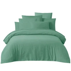 Fabrique de Styles Draps Housses>Drap housse en coton céladon 160x200cm - Taloa Celadon