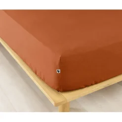 Fabrique de Styles Draps Housses>Drap housse en flanelle tomette 180x200cm - Candice Orange