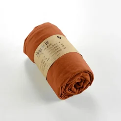 Fabrique de Styles Draps Housses>Drap housse en flanelle tomette 160x200cm - Candice Orange