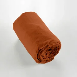 Fabrique de Styles Draps Housses>Drap housse en flanelle tomette 140x190cm - Candice Orange