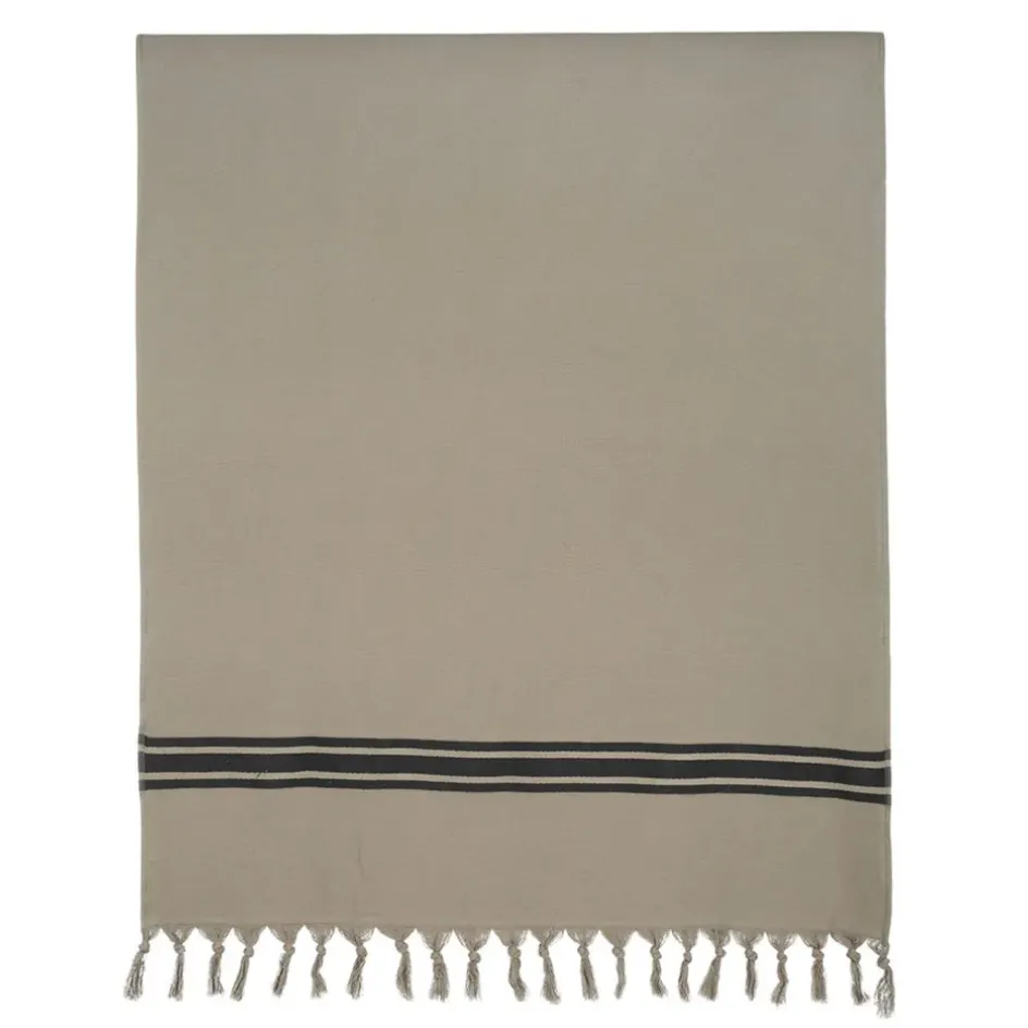 Fabrique de Styles Draps De Plage Et Foutas>Drap plage en coton 90x180cm - Tuitti Kaki