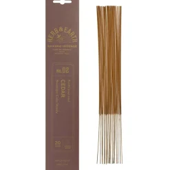 Fabrique de Styles Encens>Encens cèdre - Herb & Earth Marron