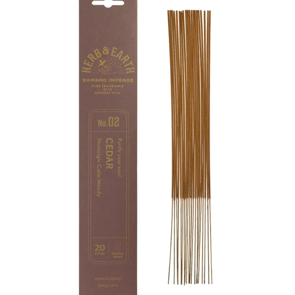 Fabrique de Styles Encens>Encens cèdre - Herb & Earth Marron