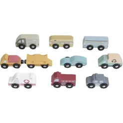 Fabrique de Styles Jouets>Ensemble 9 véhicules circuit de train en bois Multicolore