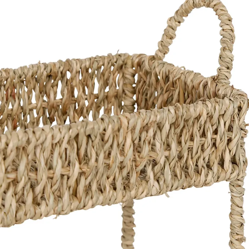 Fabrique de Styles Bibliothèques Et Étagères>Etagere 2 niveaux en jonc de mer h26.5cm - Borneo Naturel