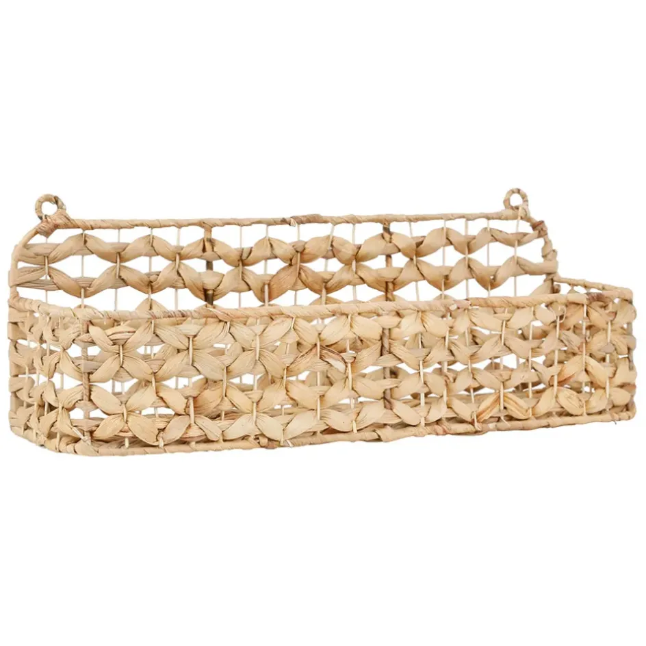 Fabrique de Styles Étagères Murales>Etagere murale un été a la mer en jacinthe d'eau et fer Naturel