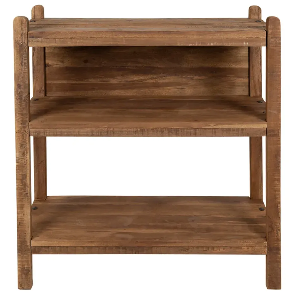 Fabrique de Styles Bibliothèques Et Étagères>Etagère 3 niveaux en bois recyclé 90x35xh100cm - Campagne Naturel