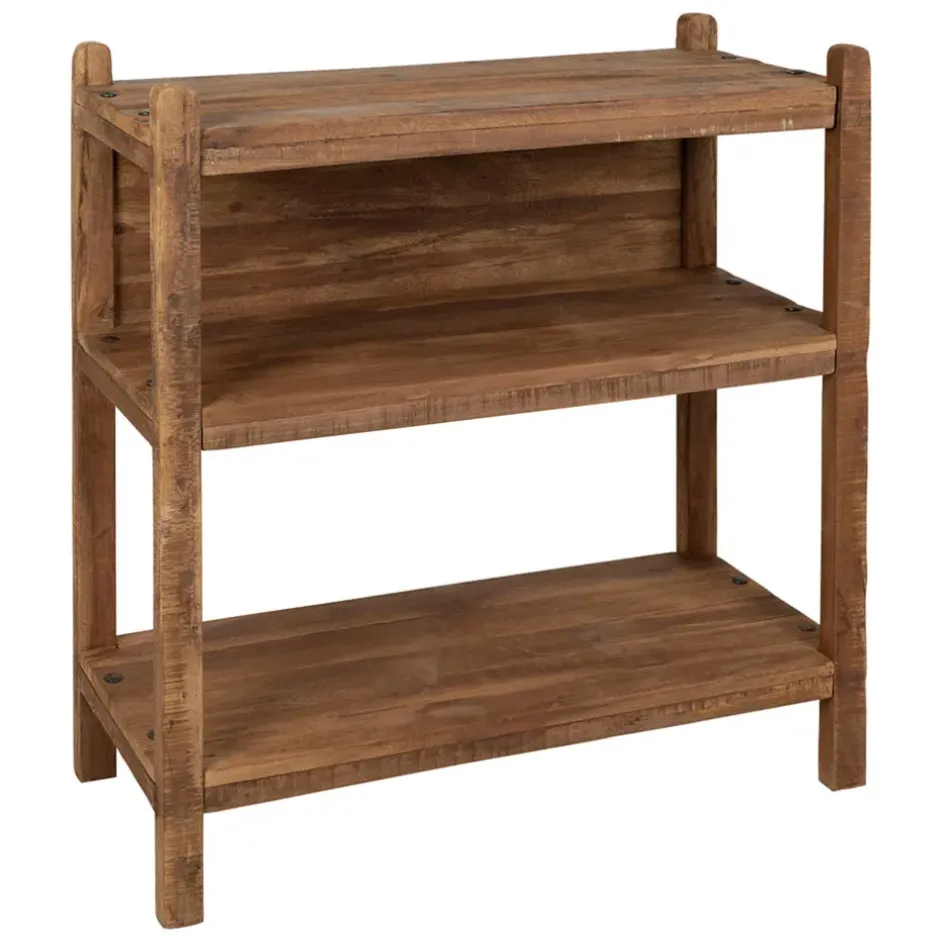 Fabrique de Styles Bibliothèques Et Étagères>Etagère 3 niveaux en bois recyclé 90x35xh100cm - Campagne Naturel