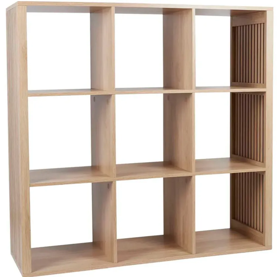 Fabrique de Styles Bibliothèques Et Étagères>Etagère module 9 cases 99x102cm - Kara Marron