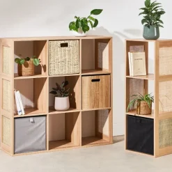 Fabrique de Styles Bibliothèques Et Étagères>Etagère module 9 cases 99x99.6cm - Baia Marron