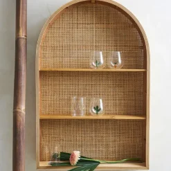 Fabrique de Styles Étagères Murales>Etagère murale 3 niveaux en rotin H91cm - Essencia Naturel