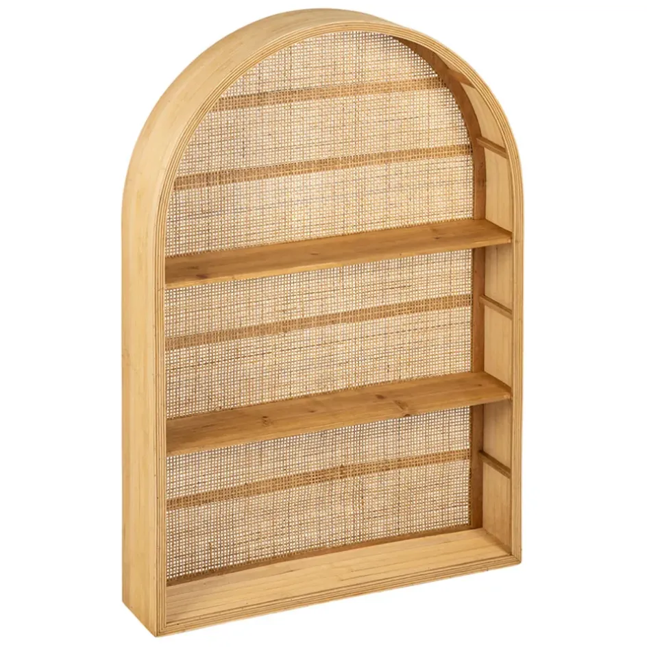 Fabrique de Styles Étagères Murales>Etagère murale 3 niveaux en rotin H91cm - Essencia Naturel