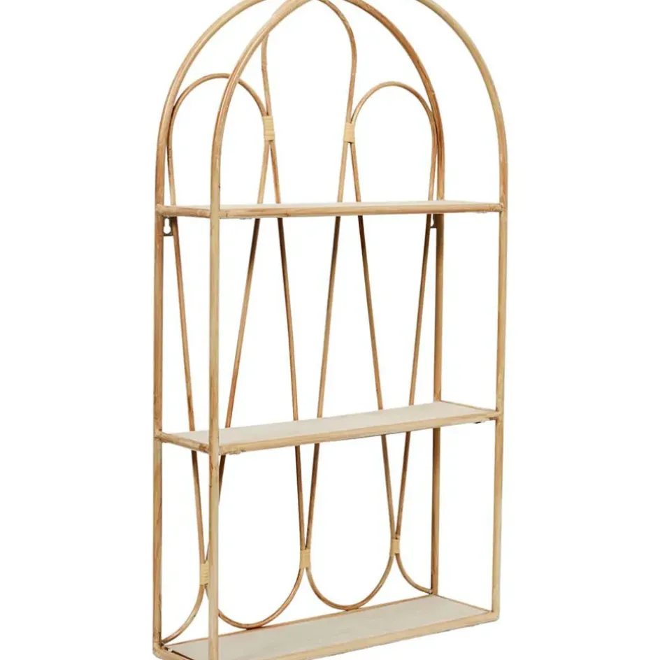 Fabrique de Styles Étagères Murales>Etagère murale 3 niveaux en paulownia h73cm - Java Naturel