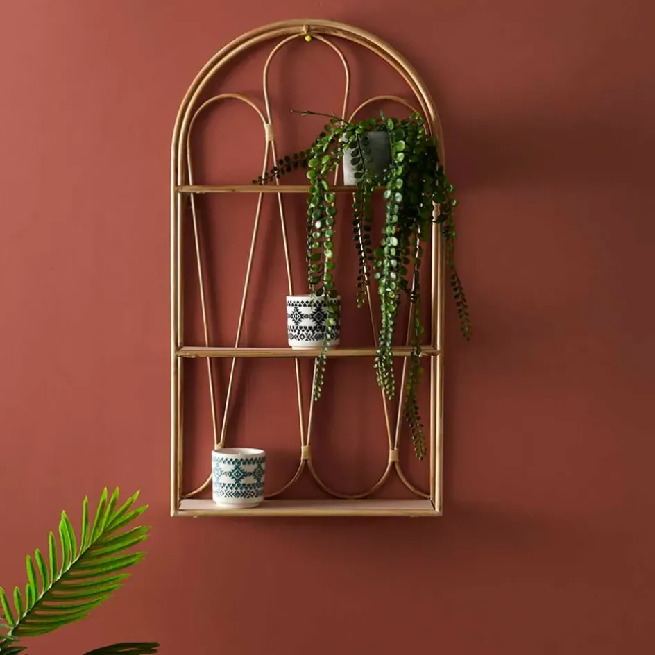 Fabrique de Styles Étagères Murales>Etagère murale 3 niveaux en paulownia h73cm - Java Naturel