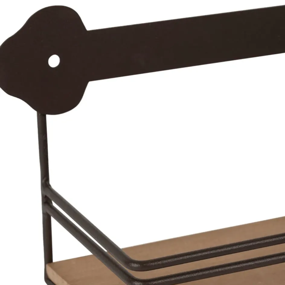 Fabrique de Styles Étagères Murales>Etagère murale en fer brun - Maison De Famille Brun, naturel