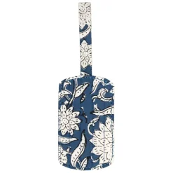 Fabrique de Styles Voyage Et Exploration>Etiquette bagage en coton - Flaura Bleu
