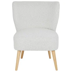 Fabrique de Styles Fauteuils>Fauteuil bouclette - Eleonor Blanc