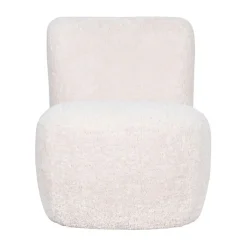 Fabrique de Styles Fauteuils>Fauteuil bouclette imitation fourrure - Eve Blanc