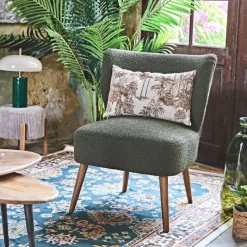 Fabrique de Styles Fauteuils>Fauteuil bouclette - Eleonor Vert