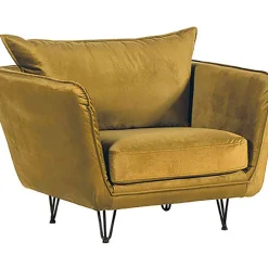 Fabrique de Styles Fauteuils>Fauteuil club tissu - Harry Ocre