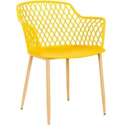 Fabrique de Styles Chaises, Fauteuils|Jardin>Fauteuil de jardin en plastique malaga Jaune
